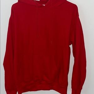 Plain red hoodie
